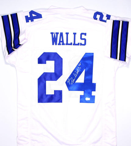 Everson Walls Autographed White Pro Style Jersey - Beckett Hologram *Silver