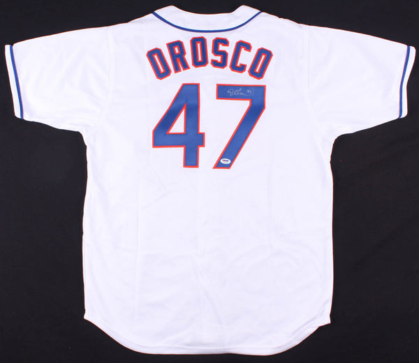 Jesse Orosco Signed Mets Jersey (PSA COA) 2xWorld Series champion (1986, 1988)