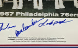 1967 76ers Autographed Framed 16x20 Photo 12 Sigs Chamberlain Beckett AE31376