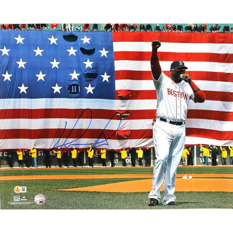 David Ortiz Autographed/Signed Boston Red Sox 16x20 Photo Beckett Witness 51146