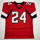 Autographed/Signed Devonta Freeman Atlanta Red Football Jersey Beckett BAS COA