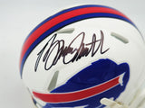 BRUCE SMITH AUTOGRAPHED BILLS WHITE SPEED MINI HELMET BECKETT WITNESS 233776