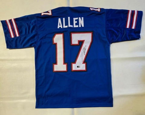JOSH ALLEN SIGNED AUTOGRAPHED CUSTOM XL PRO STYLE JERSEY BECKETT QR