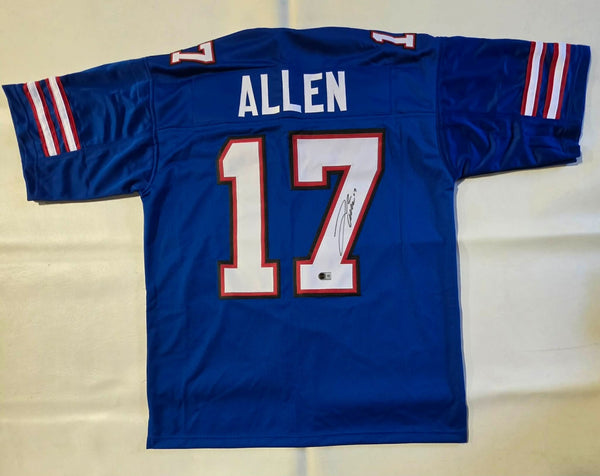JOSH ALLEN SIGNED AUTOGRAPHED CUSTOM XL PRO STYLE JERSEY BECKETT QR