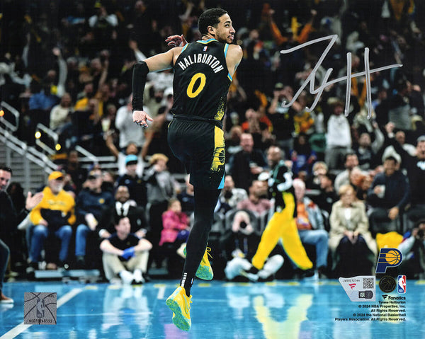 Tyrese Haliburton Signed Indiana Pacers Celebration 8x10 Photo - (Fanatics COA)