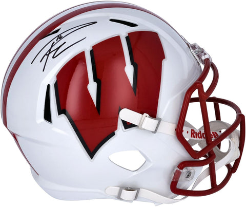 Russell Wilson Wisconsin Badgers Signed Riddell Speed Replica Helmet