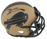 Bills Stefon Diggs Signed Salute To Service II Speed Mini Helmet w/ Case BAS Wit