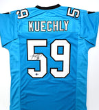 Luke Kuechly Autographed Light Blue Pro Style Jersey *5 - Beckett W Hologram