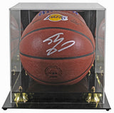 Lakers Shaquille O'Neal Signed Wilson Lakers Logo Brown Basketball W/ Case BAS W