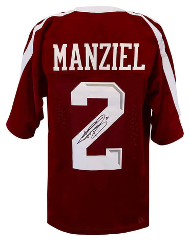 Johnny Manziel Signed Maroon Custom College Football Jersey - (SCHWARTZ COA)