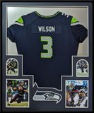 FRAMED SEATTLE SEAHAWKS RUSSELL WILSON JERSEY DISPLAY