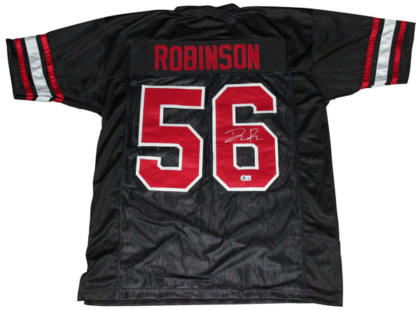 DARIUS ROBINSON AUTOGRAPHED ARIZONA CARDINALS #56 BLACK JERSEY BECKETT