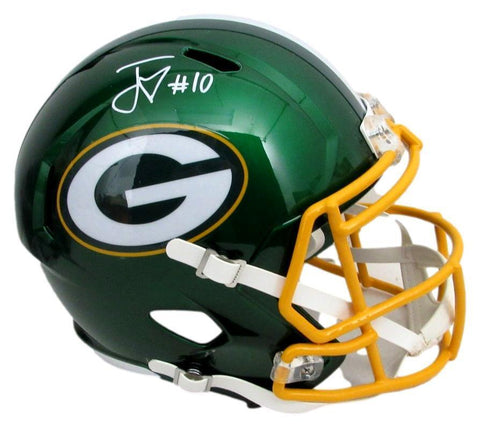 Jordan Love Signed/Auto Full Size Flash Replica Helmet Packers Beckett 188316