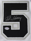 Robert Horry Signed San Antonio Spurs Jersey (PSA COA) 7xNBA Champion / Forward