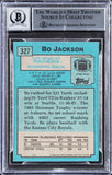 Raiders Bo Jackson Signed 1988 Topps #327 Rookie Card Auto 10! BAS Slabbed