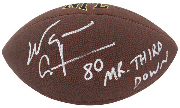 Wayne Chrebet Signed Wilson Super Grip F/S NFL Football w/Mr Third Down (SS COA)