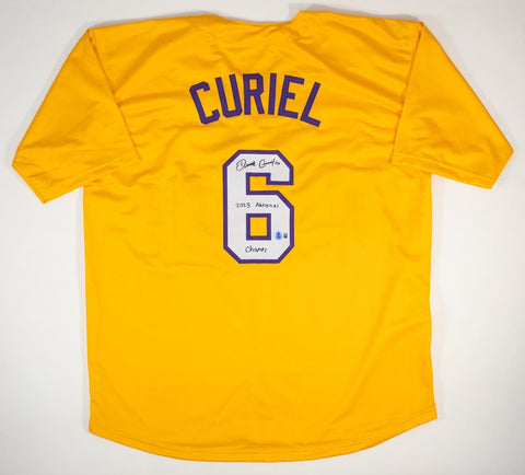 Derek Curiel "2025 National Champs" Signed LSU Tigers Jersey (Beckett) Frosh O.F