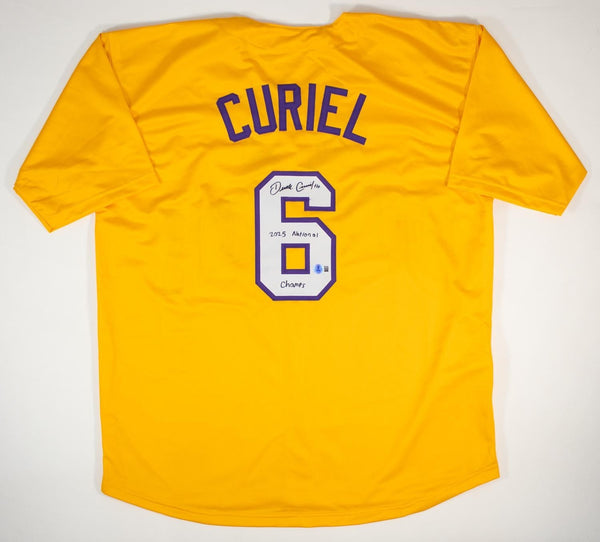 Derek Curiel "2025 National Champs" Signed LSU Tigers Jersey (Beckett) Frosh O.F