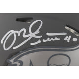 Mike Alstott Autographed Tampa Bay Buccaneers Slate Mini Helmet Beckett 50212