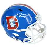 Bo Nix Autographed Denver Broncos 1975-96 Throwback Full Size Helmet Beckett