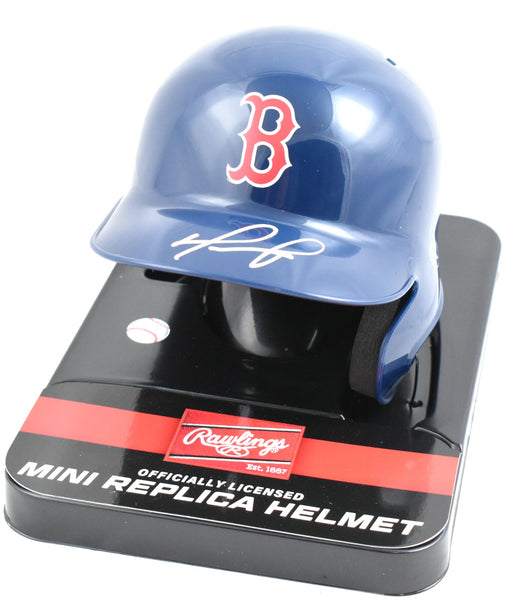 David Ortiz Autographed Boston Red Sox Mini Helmet- Beckett W Hologram *White