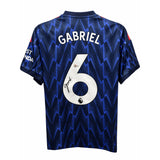 Gabriel Signed Arsenal FC Away Soccer Jersey #6 with Beckett COA
