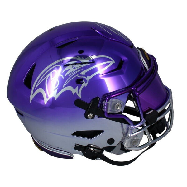 custom chrome football helmets Ray Lewis Autographed Ravens Custom Chrome Authentic SpeedFlex Helmet – Super Sports Center