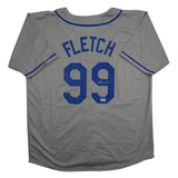 Autographed/Signed Chevy Chase Fletch Los Angeles Grey Jersey Beckett COA