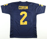 Blake Corum Signed Michigan Jersey (Beckett) Wolverines 2023 National Champ / RB
