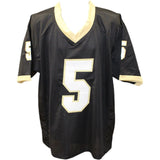 Jimmy Horn Autographed/Signed College Style Black XL Jersey Beckett 48148