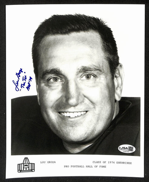 Lou Groza Official Pro Football Hall of Fame Auto/Signed 8x10 Photo JSA BA201949