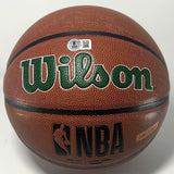 Bucks MARQUES JOHNSON Signed Full Size Wilson Replica BUCKS LOGO Basketball AUTO