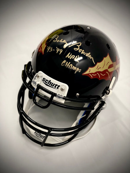 Bobby Bowden Signed FSU Seminoles Authentic Black Helmet W/Natl Champs Beckett