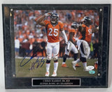 Chris Harris Jr. Autographed 8x10 Photo with Plaque JSA COA