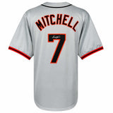 Kevin Mitchell Signed Grey Throwback Custom Baseball Jersey - (SCHWARTZ COA)