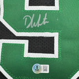 Framed Autographed/Signed Derrick White 35x39 Black Basketball Jersey BAS COA