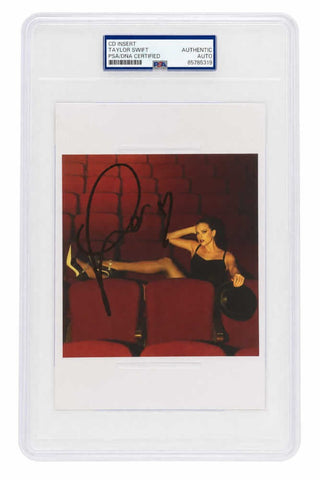 Taylor Swift Signed 'Life Of A Showgirl' (Legs Up) CD Insert w/Heart - (PSA/DNA)