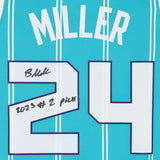 FRMD Brandon Miller Hornets Signed Teal Nike Icon Edition Swingman Jersey w/Insc