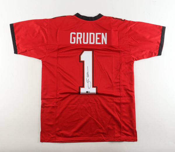 Jon Gruden Signed Buccaneers Jersey (Beckett) Tampa Bay Super Bowl XXXVII Coach