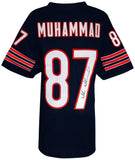 Muhsin Muhammad (BEARS) Signed Navy Custom Football Jersey - (SCHWARTZ COA)