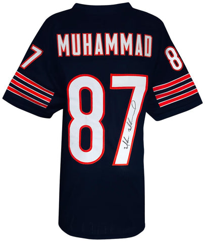 Muhsin Muhammad (BEARS) Signed Navy Custom Football Jersey - (SCHWARTZ COA)