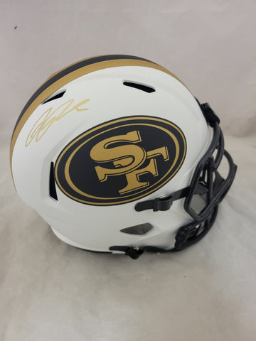 RICKY PEARSALL SIGNED SAN FRANCISCO 49ERS LUNAR ECLIPSE SPEED REP HELMET BAS