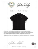 John Daly Signed Match Worn Black Folds Of Honor Etonic Polo Shirt BAS #BH00354