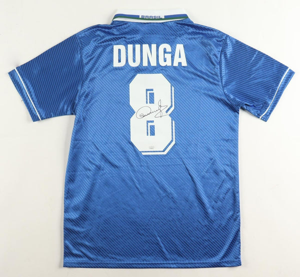 Dunga Signed Brazil National Team (Large) Jersey (JSA) 1994 World Cup Champion