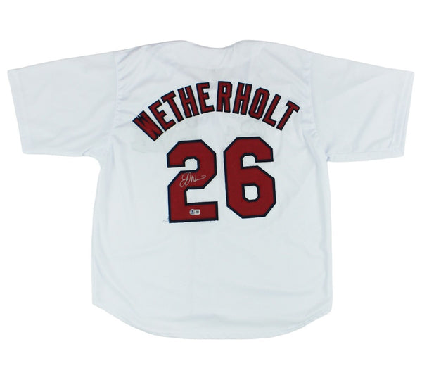 JJ Wetherholt Signed St. Louis Custom White Jersey
