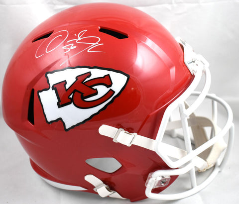 Derrick Johnson Autographed Kansas City Chiefs F/S Speed Helmet - Beckett W Holo