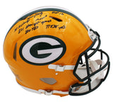 Brett Favre Signed Green Bay Packers Speed Authentic NFL Helmet with 6 Insc