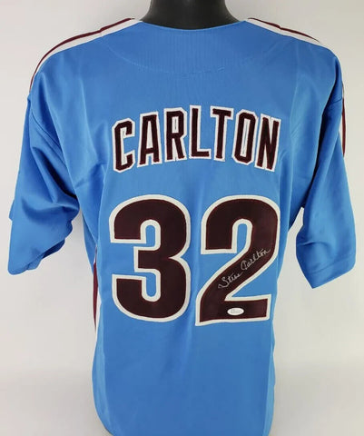 Steve Carlton Signed Philadelphia Phillies Jersey (JSA COA) 4136 Career K's