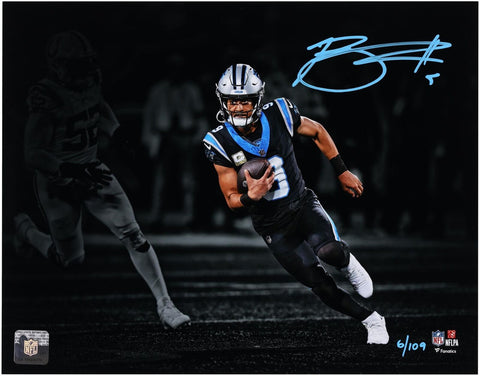 Bryce Young Carolina Panthers Signed 11x14 Spotlight Photo - Limited Edition 109