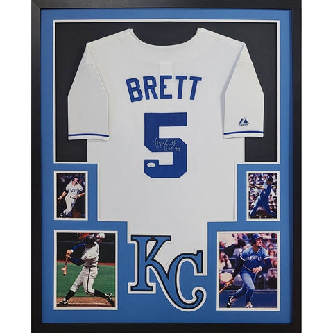 George Brett Autographed Signed Framed Kansas City Royals Jersey JSA
